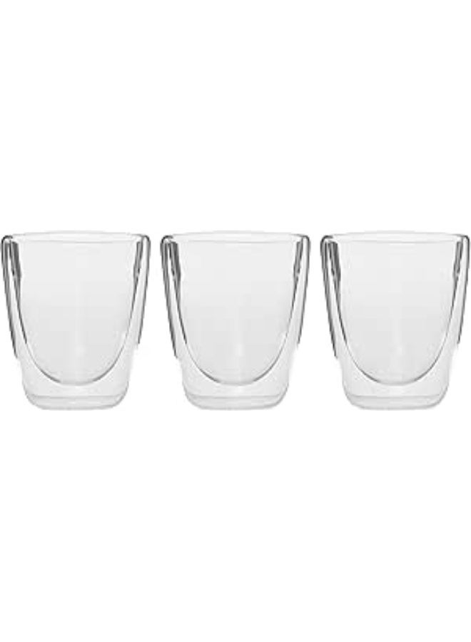 Zinnia Double Glass Longo Cup Set of 3 Pieces 280 ml - Image 1